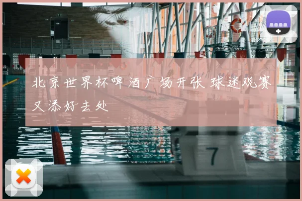 北京世界杯啤酒广场开张 球迷观赛又添好去处